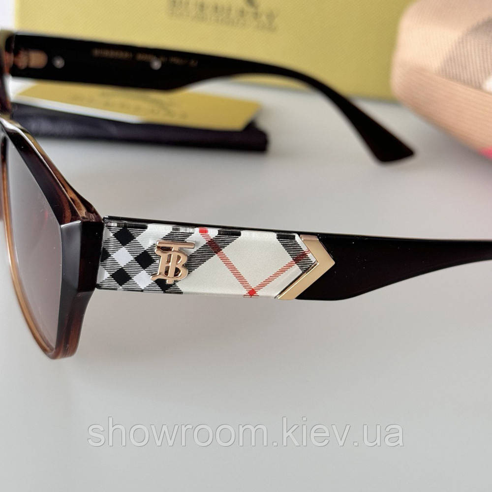 Женские брендовые солнцезащитные очки Brb (3399) коричневые Киев - изображение 2