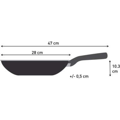 Сковорода Tefal ВОК Halo 28 см, алюміній, бакеліт, сірий (C3121953) Вінниця - фото 4