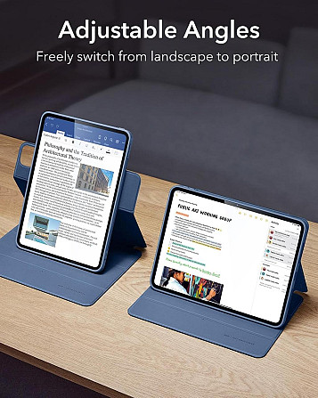 Чохол ESR для iPad Pro 11" з тримачем для стилусу, знімним магнітним чохлом, вертикальною підставкою, для планшету темно-синій Київ - фото 5