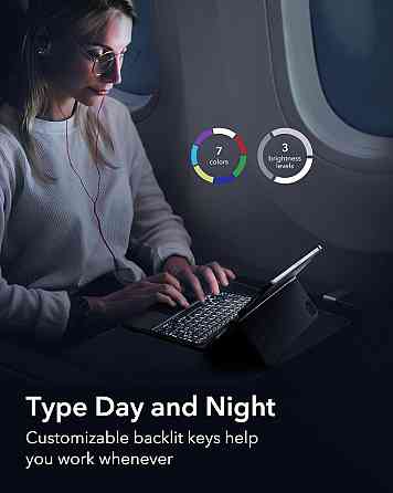 Клавіатурний чохол ESR Ascend Keyboard Case чорний для iPad Pro/Air 11'' сумісний, магнітна знімна клавіатура, підставка Київ