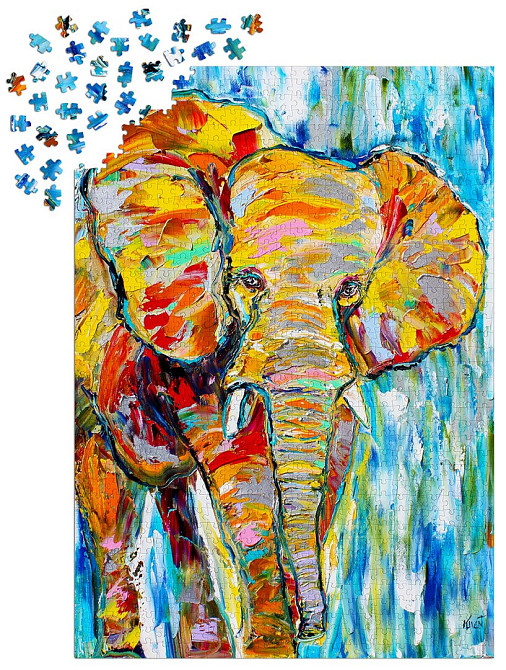 Пазл Різнокольоровий слон - Colorful Elefant (Enjoy-1413) Київ - фото 4
