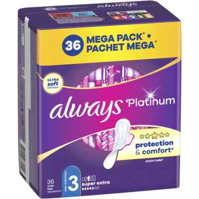 Гигиенические прокладки Always Platinum Super Extra Размер 3 36 шт. (8700216784559) Винница