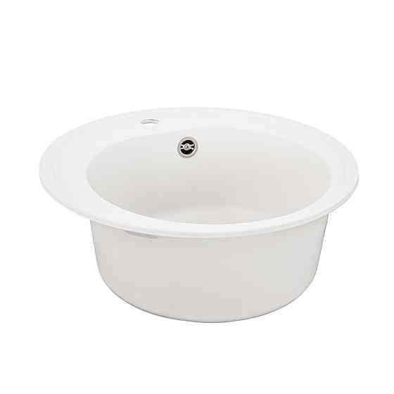 Гранітна мийка для кухні VALESO LUNA 510 матова Білосніжна Коломия