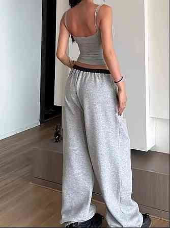 Жіночі стильні оверсайз штани з накатом двонитка Одеса