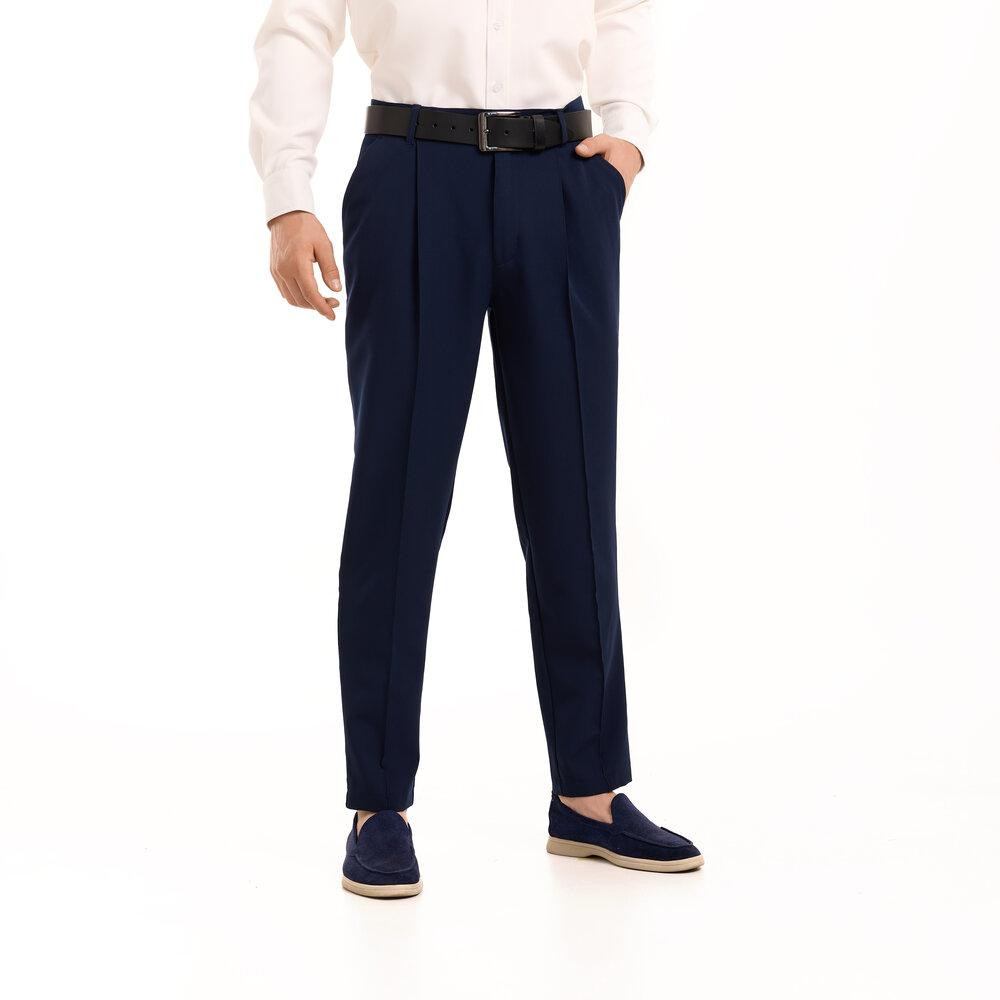 Темно-сині штани демісезонні для чоловіків. Штани Pobedov Legend сині з костюмки Київ - фото 8