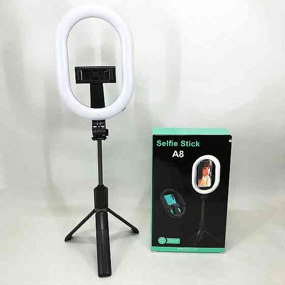 Освітлення для блогера Selfie Stick A8, Професійна лампа, Кольцевой свет, Лампа для тиктокерів RI-56 Львов