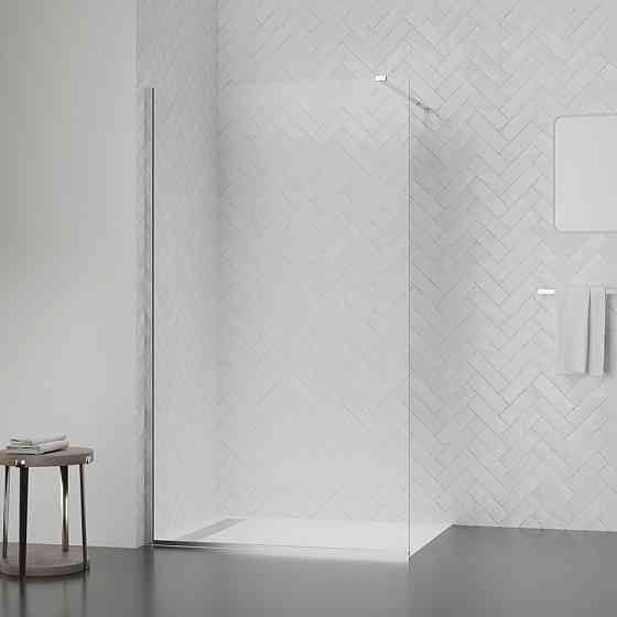 Душова перегородка Qtap Walk-In Standard CRM209.C8 90х200 см, скло Clear 8 мм, покриття CalcLess Київ