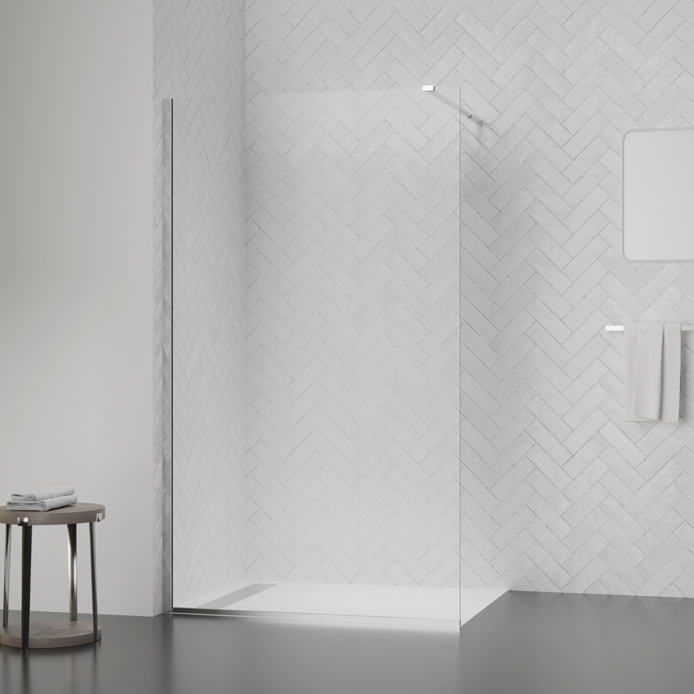 Душова перегородка Qtap Walk-In Standard CRM209.C8 90х200 см, скло Clear 8 мм, покриття CalcLess Київ - фото 6