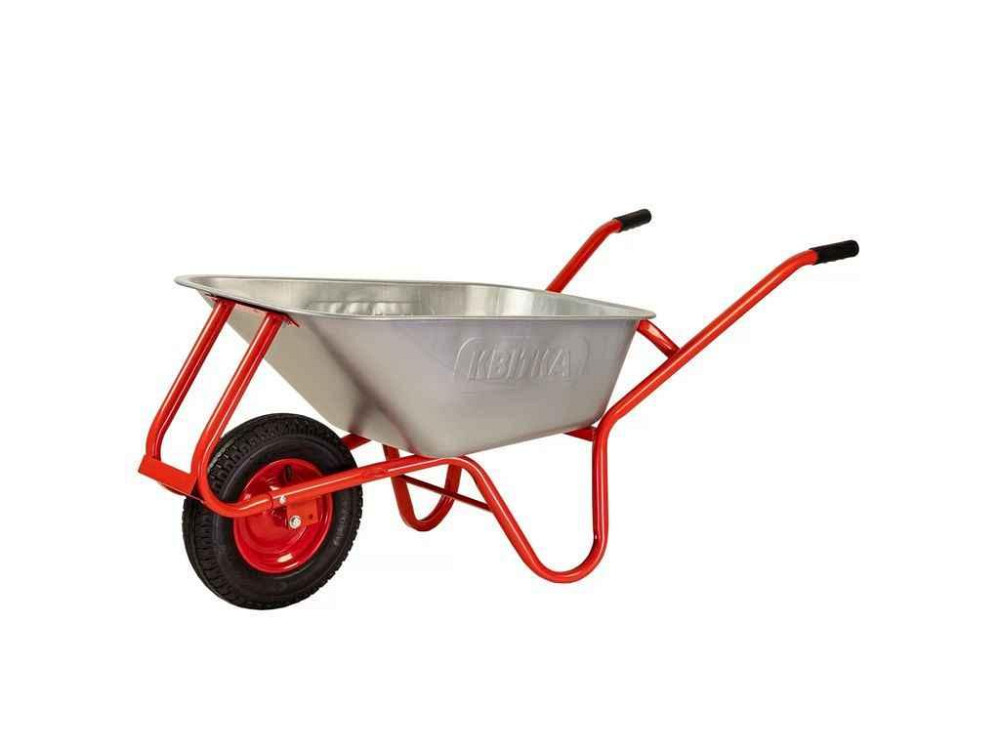Тачка садовая 1 кол F1,(PN 4х8 8PR) 100л кузов оцинк Expert рама красная, арт.110-4062 ТМ КВЕТКА PRO Киев - изображение 1