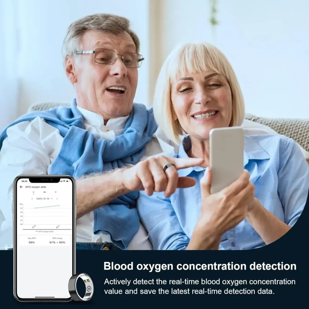 Смарт-кільце смарт-каблучка Smart Ring Fitiger SR-H Розмір 19 з датчиками температури кисню та серцебиття Дніпро - фото 6