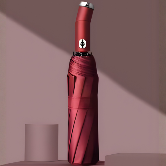 Зонт 98 см с Led-фонариком от дождя, солнца, диаметр, зонт автоматический,10 спиц, красный Каменец-Подольский