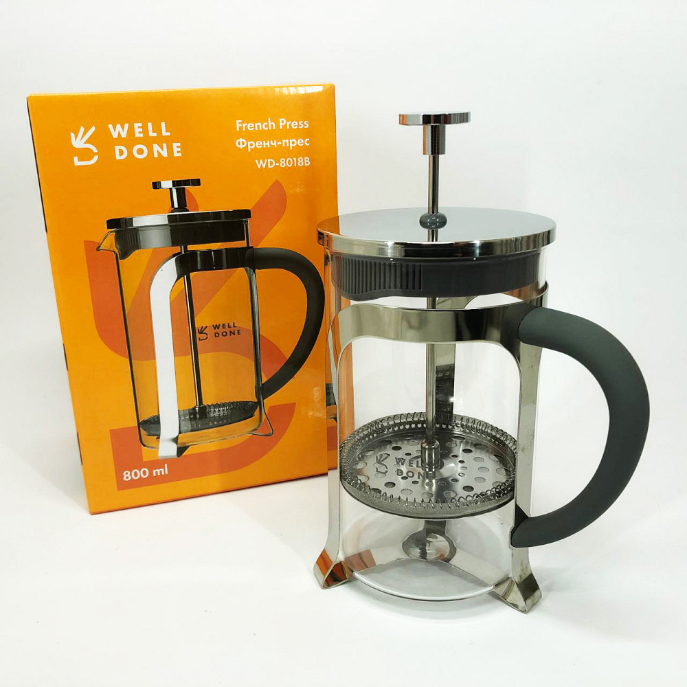 Заварник прозорий Well, Френч-прес для кави до кавоварки, Стильний чайник для заварювання LD-76 Івано-Франківськ - фото 4