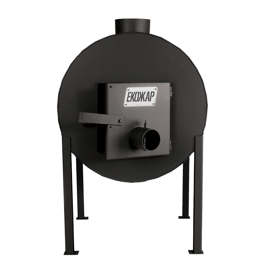 Піч булер'ян буржуйка Екожар Про 500 з вертикальними тепловими виходами Київ - фото 3