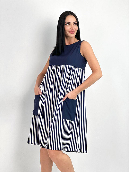 Сукня з завищеною талією "Band" оптом | Норма і батал | Розпродаж моделі Київ - фото 3