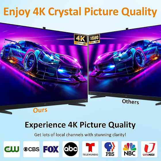 Цифрова телевізійна антена для Smart TV, для внутрішнього використання, прийом 360° цифрової HDTV-антени для місцевих каналів, пі Київ