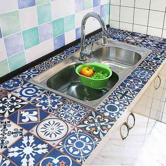 Самоклеюча плівка 0,45х10м х 0,07мм Синій орнамент SW-00001208 Київ