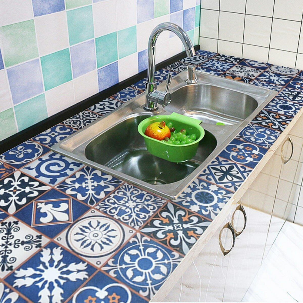 Самоклеюча плівка 0,45х10м х 0,07мм Синій орнамент SW-00001208 Київ - фото 5