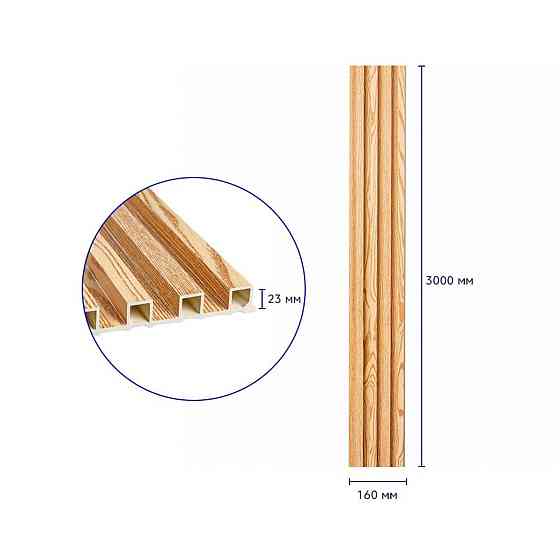 Рейка декоративная WPC стеновая 3000х160х23мм Сосна SW-00001526 Днепр