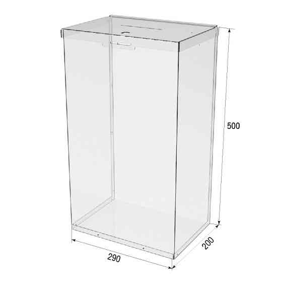 Ящик EKOSTAR с замком для пожертвований и сбора денег 290x200x500. Объем 29 литров Киев