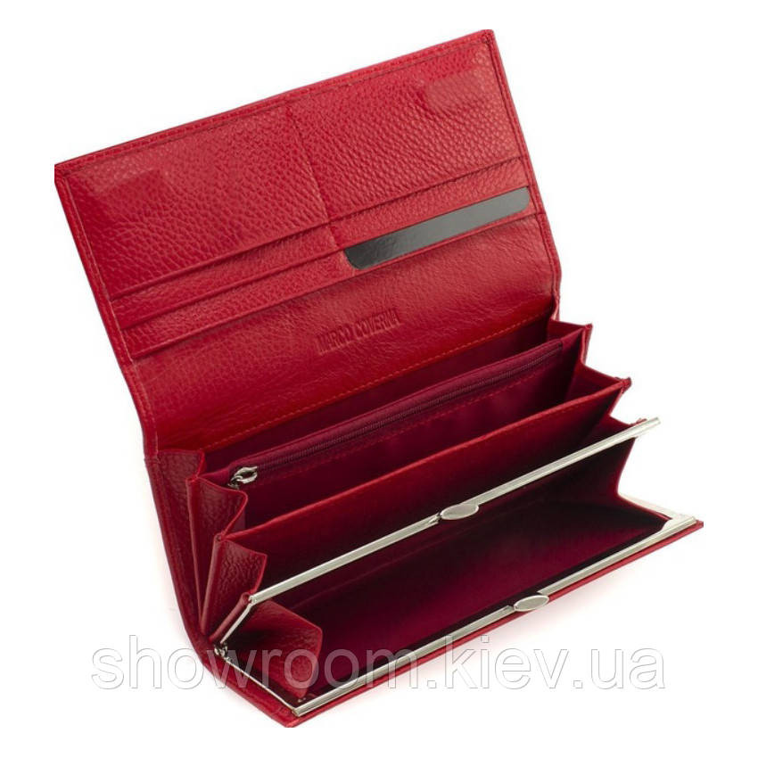 Жіночий шкіряний зручний гаманець Marco Coverna (051) червоний Київ - фото 4
