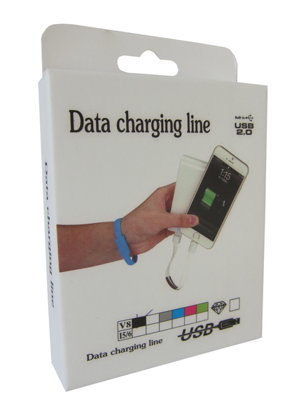 Кабель-браслет iPhone 5/5S/6/6+/iPad, блакитний RTL Вінниця - фото 2