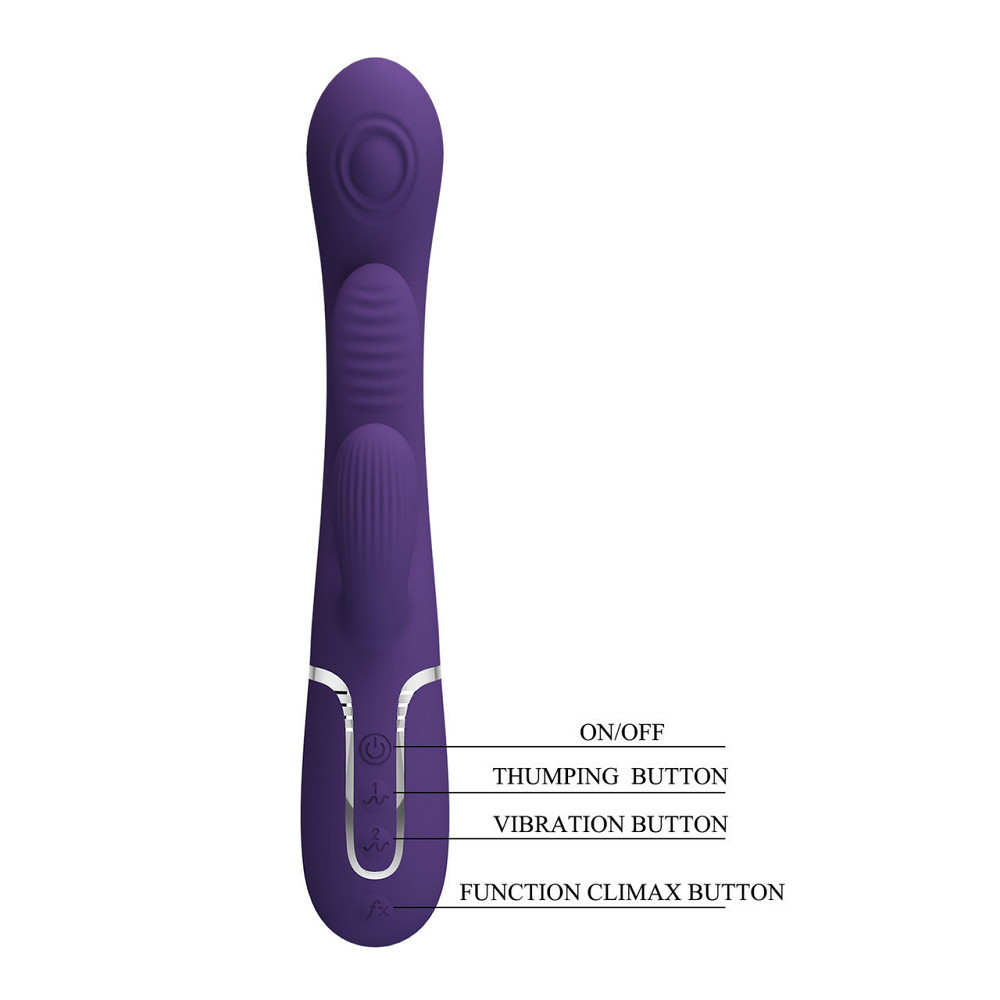 Вибратор с стимулятором клитора PRETTY LOVE - Shonia Dark Purple 3 in 1, BW-500041-2 Sex Aura Киев - изображение 10