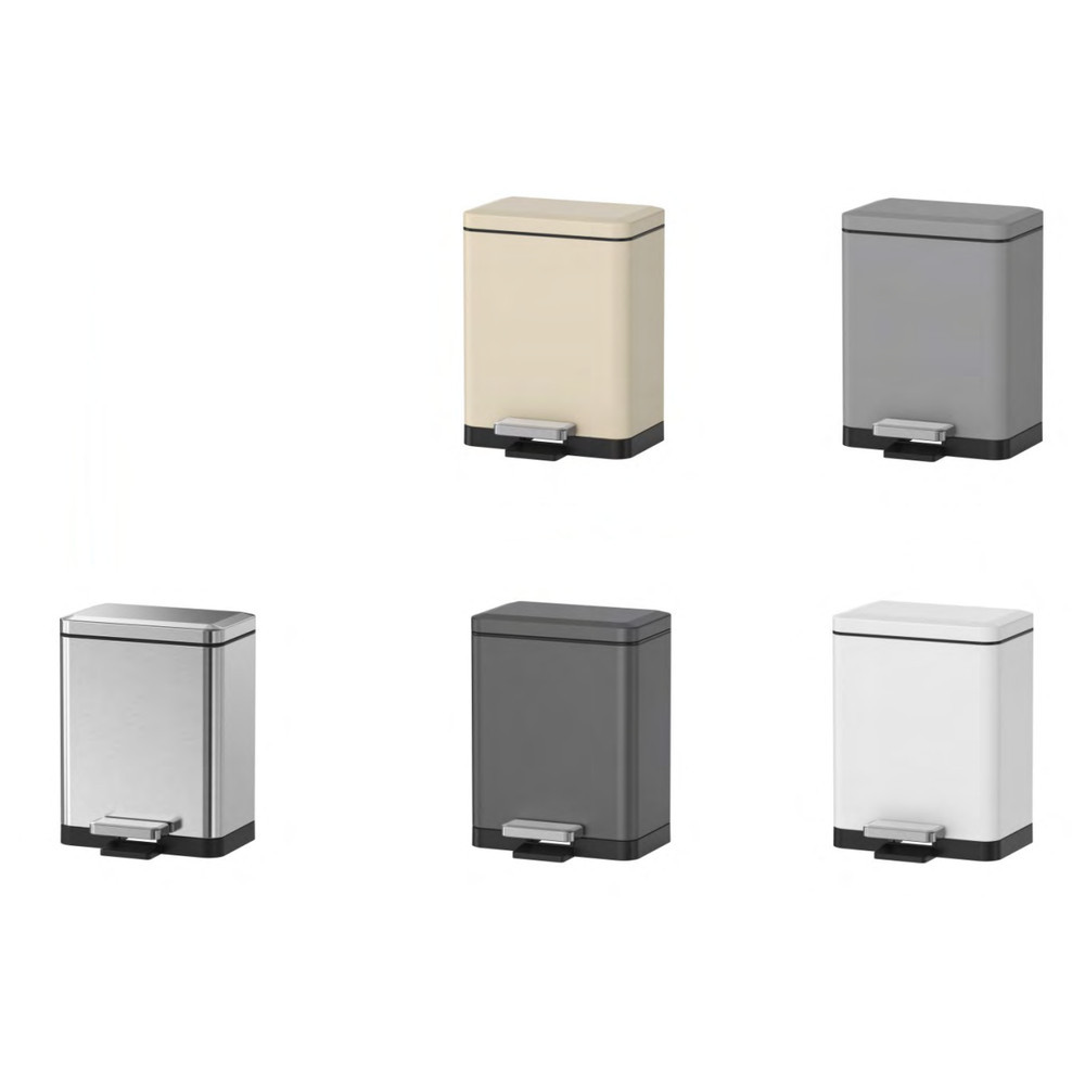 Відро для сміття з плавним закриванням прямокутне Koer TC-010306-02 6 л колір нержавійка антипалець (KR5600) Чернівці - фото 10