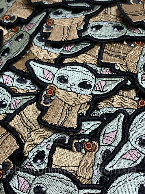 Шеврон малыш йода (Форма контурная. На липучке) Размер 6x8.5см Киев - изображение 6