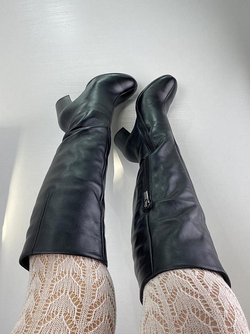 Stepter Модні чоботи зимові жіночі з натуральної шкіри на підборах чорні теплі р. 36, 38, 39 (6 Коломия - фото 6