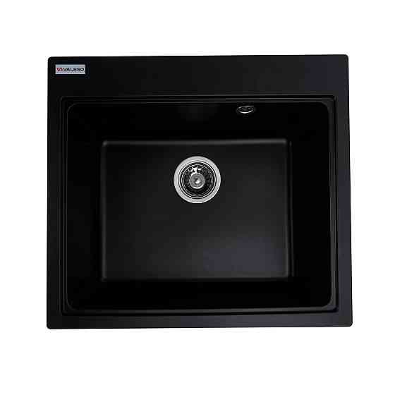 Гранітна мийка для кухні VALESO VESTA 5852 матова Чорна Коломыя