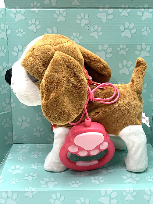 Собачка інтерактивна Limo Toy на повідку ходить махає хвостиком Коричнева з білим (M 4879 I UA) Чернигов - изображение 7