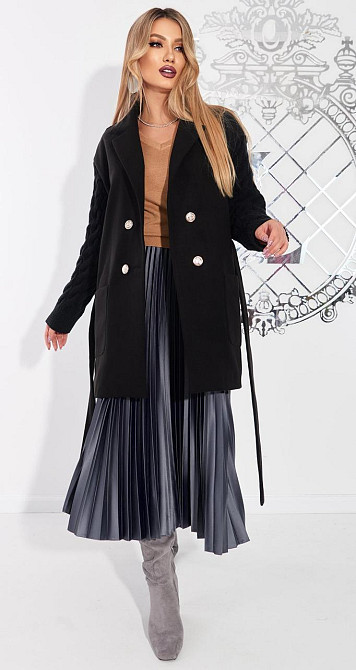 Комбіноване пальто (50) Київ - фото 6