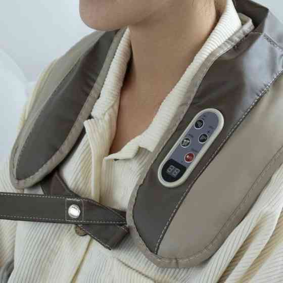 Ударний масажер для шиї та плечей з пультом Cervical Massage Shawls SBR Київ