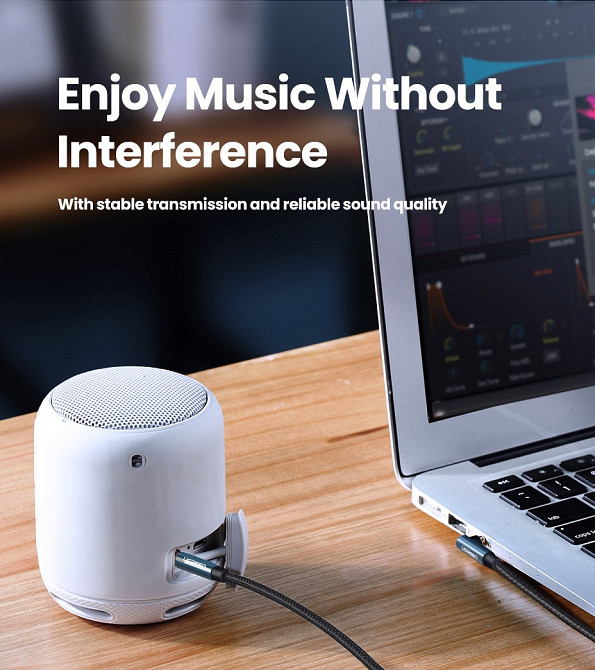 Аудиокабель UGREEN 3.5mm, 2м, синий Киев - изображение 3