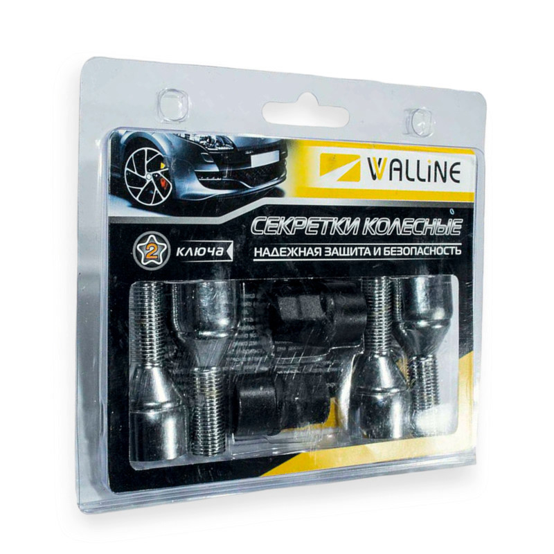 Болт хром 12х30 (ш 1,25) конус, секретки (вращ кольцо 2ключа)(4шт) колесный Мукачево - изображение 1