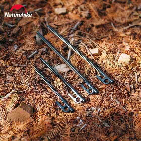 Колышек стальной Naturehike CNH22ZP018, 30 см, черный Киев