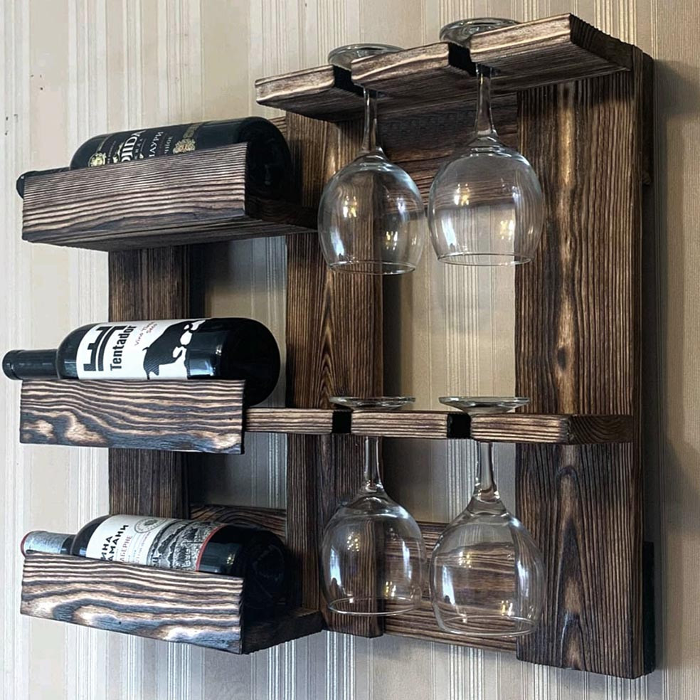 Настінна винна полиця "Такіно" мустанг Миколаїв - фото 1