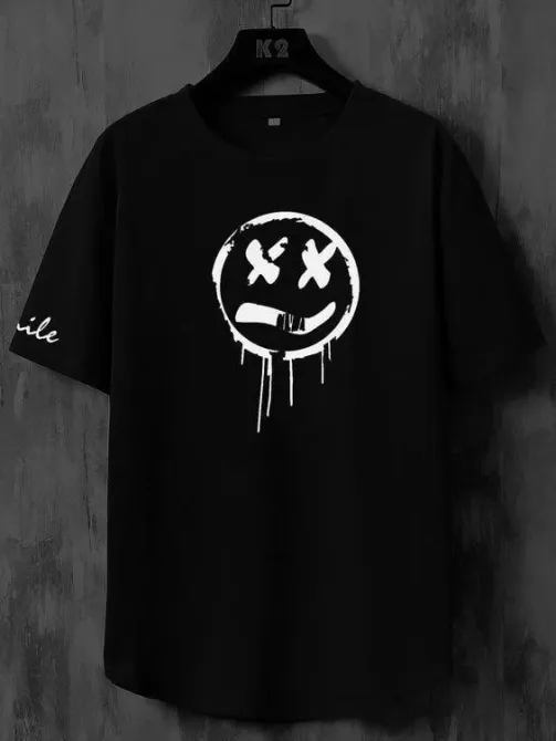 Футболка мужская с принтом  42 Черная 2664090247 Днепр - изображение 1