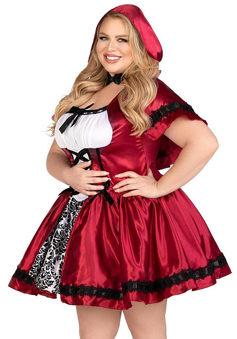 Еротичний костюм Червоної шапочки Leg Avenue Gothic Red Riding Hood 1X–2X, сукня, накидка Sex Aura Київ - фото 8