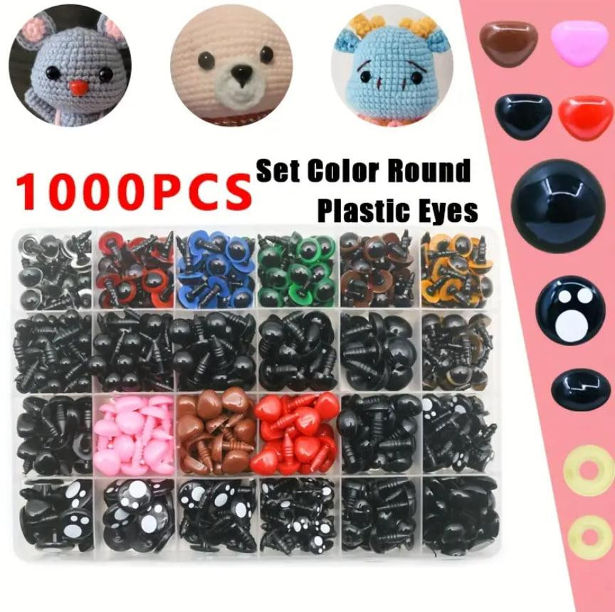 Набор глаз и носиков с шайбами для изготовления игрушек и кукол, разные размеры и цвета, в наборе 10 Киев - изображение 1