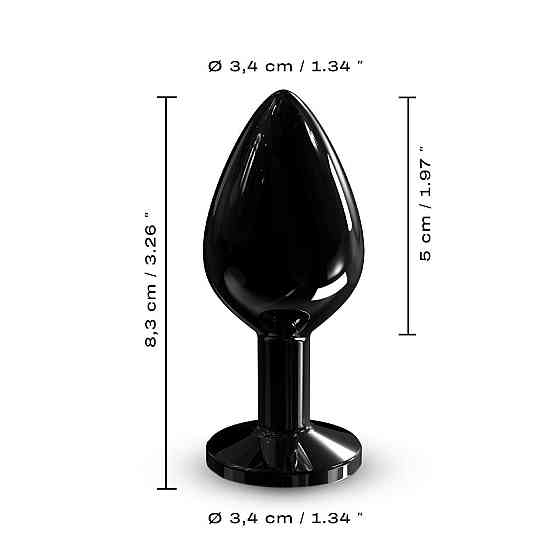 Металлическая анальная пробка с кристаллом Dorcel Diamond Plug Black M Sex Aura Киев
