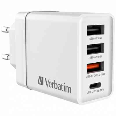 Зарядний пристрій Verbatim USB 30W PD3.0 4-ports white (49701) Вінниця