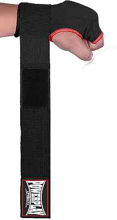 Бинти-рукавиці PowerPlay 3096 з гелевими подушечками Чорні M Луцк