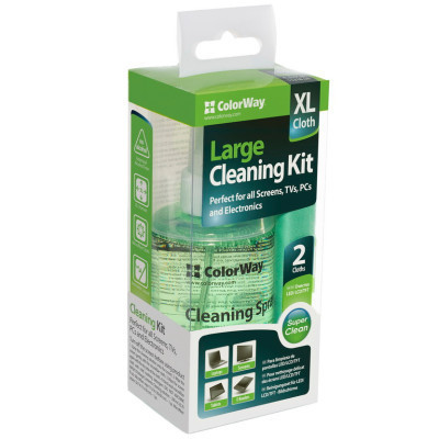 Універсальний чистячий набір ColorWay Cleaning Kit XL for Screens, TVs, PCs (CW-5200) Вінниця - фото 1