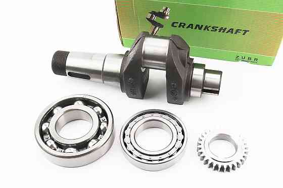 Колінвал R195NM (Dболта-М14x1,5, Dшейки-52mm, H-112mm) +підшипники+шестерня Бершадь