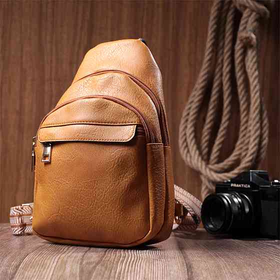 Яскрава жіноча сумка через плече з отвором для навушників з екошкіри Жовтий (Vintage) Київ