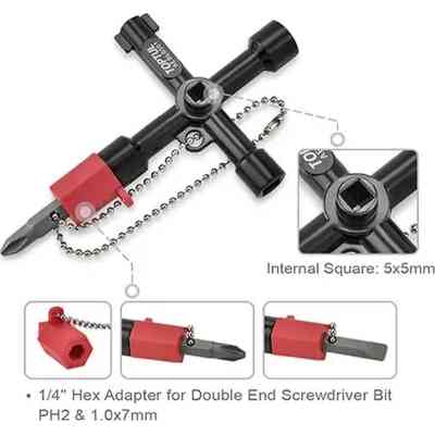 Ключ Toptul від технічних шаф багатофункціональний, 72мм (AEBL0501) Вінниця