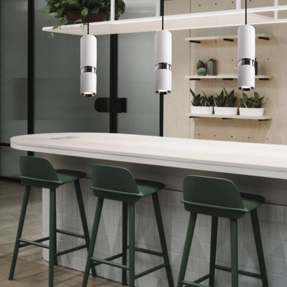 SIRIUS Люстра підвісна в стилі лофт Sirius PRD 4631-P WH CH на 1 плафон Коломия - фото 2