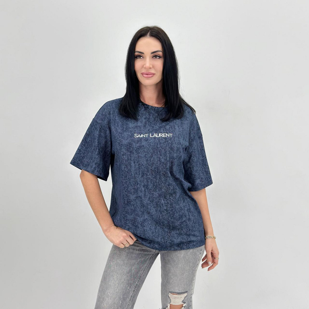 Базова жіноча футболка з написом "Saint" (Турція) оптом | Норма і батал Київ - фото 3