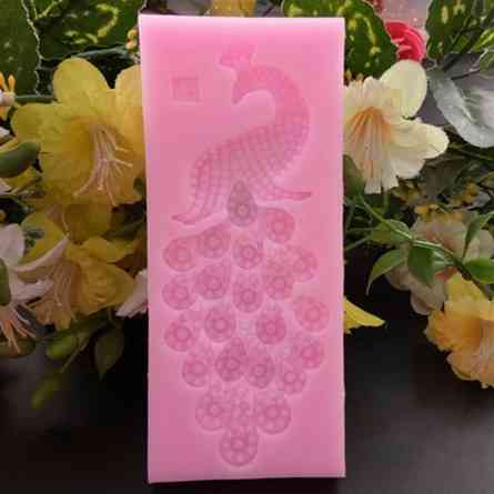 Молд силиконовый Павлин 125 на 54 мм розовый Киев